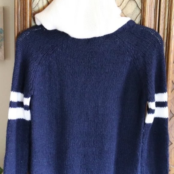 Wet Seal ‘89’ Knit Varsity Hoodie Pullover Sweater - Picture 11 of 15